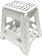 Large Portable Plastic Foldable Chair Outdoor Folding Kids Step Stool Camping Home Adult-White
