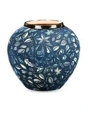 [SOGA] Small Ceramic Flower Vase Elegant Living Room 21x22cm in Blue
