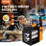 Rolling Mill, 3"/76 mm Jewelry Rolling Mill Machine, 1: 2 Gear Ratio, 3-in-1 Multi-function Rolling Mill, 0.1-7mm Press Thickness for Metal Jewelry Making Sheet Square Wire Semicircle Pattern