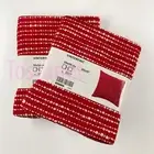 Set of 2, Ikea VINTERFINT Pillow Cushion Cover 20x20" Dobby Woven Red/White, NEW