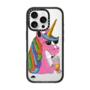 iPhone 16 Pro Impact Case MagSafe Compatible Millie the Magical Unicorn clear background
