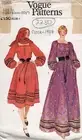 1977 Vintage Vogue Sewing Pattern B32 1/2” DRESS & BELT (2280) Vogue 9688