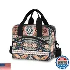 Tribal Aztec Geometric Print Insulated Lunch Bag Reusable Lunch Tote Bag Lunc