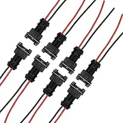 Fuel Injector Connector EV1 OBD1 Plug Wire Harness Pigtail Wiring Loom Clip Cut & Splice 2-Wire Female - 8pcs Pigtail Wiring Loom Clip Cut Fit for Bosch EV1,RC, Honda, Ford, Toyota