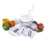 Miracle Chopper Manual Food Processor Salsa Maker Blender Slicer and Julienne