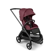 Bugaboo Dragonfly seat only pram Dark Cherry red sun canopy, Dark Cherry red fabrics, black chassis