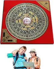 Feng Shui Compass - Chinese Traditional Compass Backpacking Compass | Retro Portable Yang Ba Alloy Luo Pan Professional Compass for Offices, Home Puchen