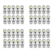 Jtgg WJTG 40Pcs 6000K Canbus T10 168 194 W5W Dome License Side Marker LED Light BulbJ White