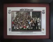 MANLY WARRINGAH SEA EAGLES 2011 PREMIERS celebration photo framed