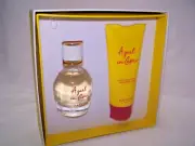 A GIRL IN CAPRI PERFUME SPRAY & BODY LOTION LANVIN PARIS GIFT SET X TWO