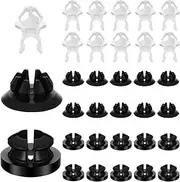 NUZAMAS 30 PCS Hood Prop Rod Holder Black White Clip Engine Under Cover Splash Suction Shield Car Hood Rod Holder Suction 91503-SS0-003 for Most Automobile