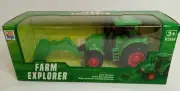 Farm Explorer Tractor Front End Loader Green Plastic Farm Toy