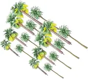 36pcs Miniature Palm Trees for Garden Decor Artificial Tropical Coconut Models for Sand Table Landscaping Easy to Carry and Friendly Realistic Design for Outdoor Use