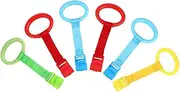 6pcs Pull Up Rings Learning Tool for Standing Practice Crib Playpen Hanging Rings Supports Walking Transition with High Load Capacity