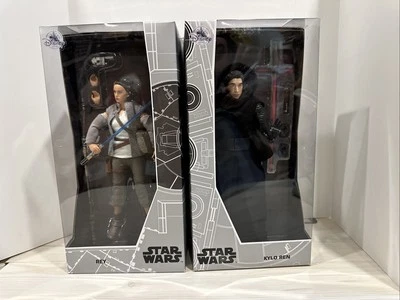 2017 D23 Expo Disney Store Star Wars Rey and Kylo Ren Figures LE 1000 New
