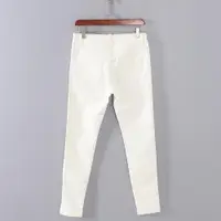 在飛比找ETMall東森購物網優惠-品牌系列 新品春秋款專柜女裝庫存折扣基礎款百搭白色褲子F15