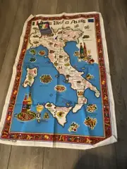 Italy Italia Vini e Pasta Towel Large Kitchen Towel 100% Cotton Made in Italy