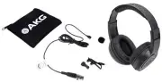 AKG C417 L Omnidirectional Clip on Lavalier Microphone XLR Mic + Headphones