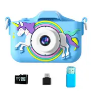 Kids Digital Camera Portable Digital Video Camera with 64G TF Card and Adapter