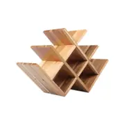 Sherwood Home Natural Acacia Wood 8 Bottle Tabletop Wine Rack - Brown