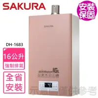 在飛比找momo購物網優惠-【SAKURA 櫻花】16公升強制排氣美膚沐浴熱水器FE式N