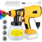 Cordless High Pressure Spray Gun Electric Paint Sprayer For DEWALT 20V Battery