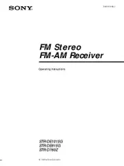 Sony STR-DE815G Amplifier / Receiver Owners Instruction Manual Printed or PDF