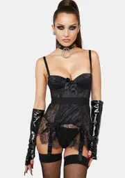 [Playful Promises] X Bettie Page Night Tempest Basque