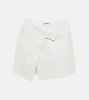 [The Attico] The Attico Cloe wrap leather miniskirt AU 14 white