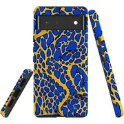 For Google Pixel 6 Tough Protective Cover, Blue Frog