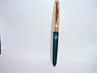 Parker Vintage 21 Green barrel Gold Cap Fountain Pen--medium point-new