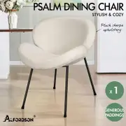 ALFORDSON Dining Chair Sherpa White