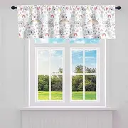 Koala Valance Curtains for Living Room Bedroom Cute Zoo Animal Kitchen Curtains Valances Cartoon Koala Rainbow Rod Pocket Window Treatment Curtain Valances for Windows Bathroom 1 Panel 52"x12"