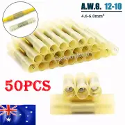 50PCS Heat Shrink Wire Butt Connectors Cable Splice Crimps Terminals Waterproof