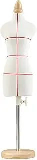 Guohetuk Doll Dress Form Mini Dressmaker Model Tailor Form Stand Sewing Mannequin for Showcase , 33cm with Round Base