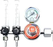 Pressure Gauge 0-25Mpa G5/8 Argon Regulator Mig Tig Flow-Meter Shock-Proof Pressure Reducer Gauge Single Regulator(Type B)