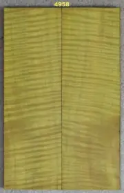 Stabilized Yellow Tiger Maple knife scales #4958, 6" x 1 15/16" x 3/8"