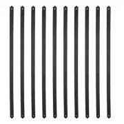 25 Pack Myard Black 32-1/4 Inch Flat Facemount Iron Deck Balusters with Screw...