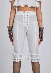 [Serpenti] The In Bloom Lace-Up Trousers