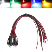 LED Light Bulb 20cm Pre Wired 10mm 12V DC Colorful F10 28 RED