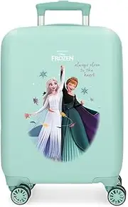 Joumma Disney Frozen Always Close to The Heart Cabin Suitcase Blue 33 x 50 x 20 cm Hard ABS Combination Lock Side 28.4L 2 kg 4 Double Wheels Luggage Hand Luggage, Blue, Cabin Suitcase, Blue, Cabin