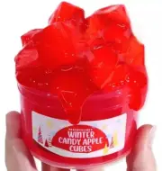 PEACHYBBIES PEACHY'S Winter Candy Apple Cubes Slime Rare!! With Free Activator