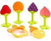 Soft Silicone Baby Teether Toys – 6-Pack, BPA-Free, Freezer Safe, Perfect for 0-
