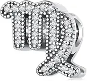 [ShiYu] Virgo Charms 925 Sterling Silver Charm with 12 Constellations Fits Pandora Bracelets, Cubic Zirconia, Cubic Zirconia