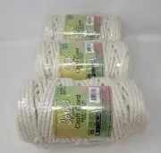 Lot of 3 Rolls of Natural 6mm Cora's Twisted Cotton Macrame Craft Cord 250 YDS
