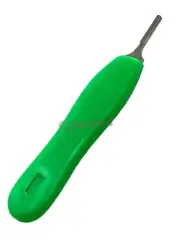 Dermaplanning Scalpel Handle #3 with Ergonomic Plastic Handle - Green