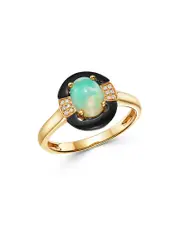Bloomingdale's Fine Collection Opal, Black Onyx & Diamond Ring in 14K Yellow Gold