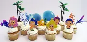 Bubble Guppies Birthday Cake Deluxe CUPCAKE Topper Set Bubble Guppies Characters
