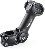 Bike Stem 31.8 Bicycle Stem Adjustable 0-60 Degree Handlebar Riser Extender for Road Bike, Mountain Bike, MTB, BMX, Cycling (Only Fit 1.25"/31.8mm Handlebar)