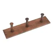 Premier Copper Products Towel Hooks Hand Hammered Copper Triple Robe Hook In Oil
